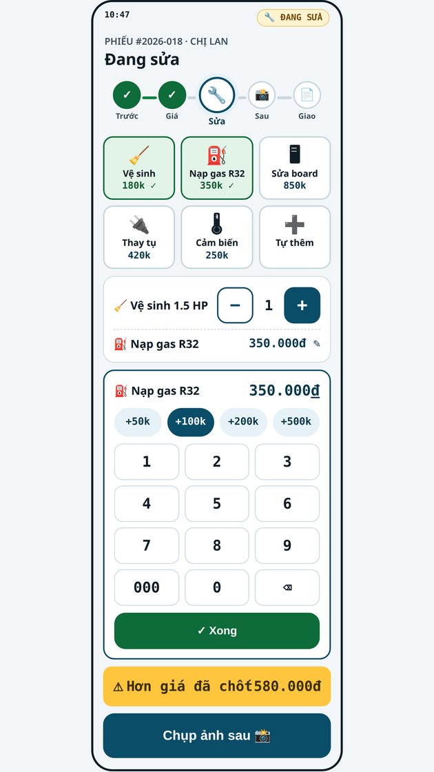 Sổ Thợ Điện Lạnh screenshot 4
